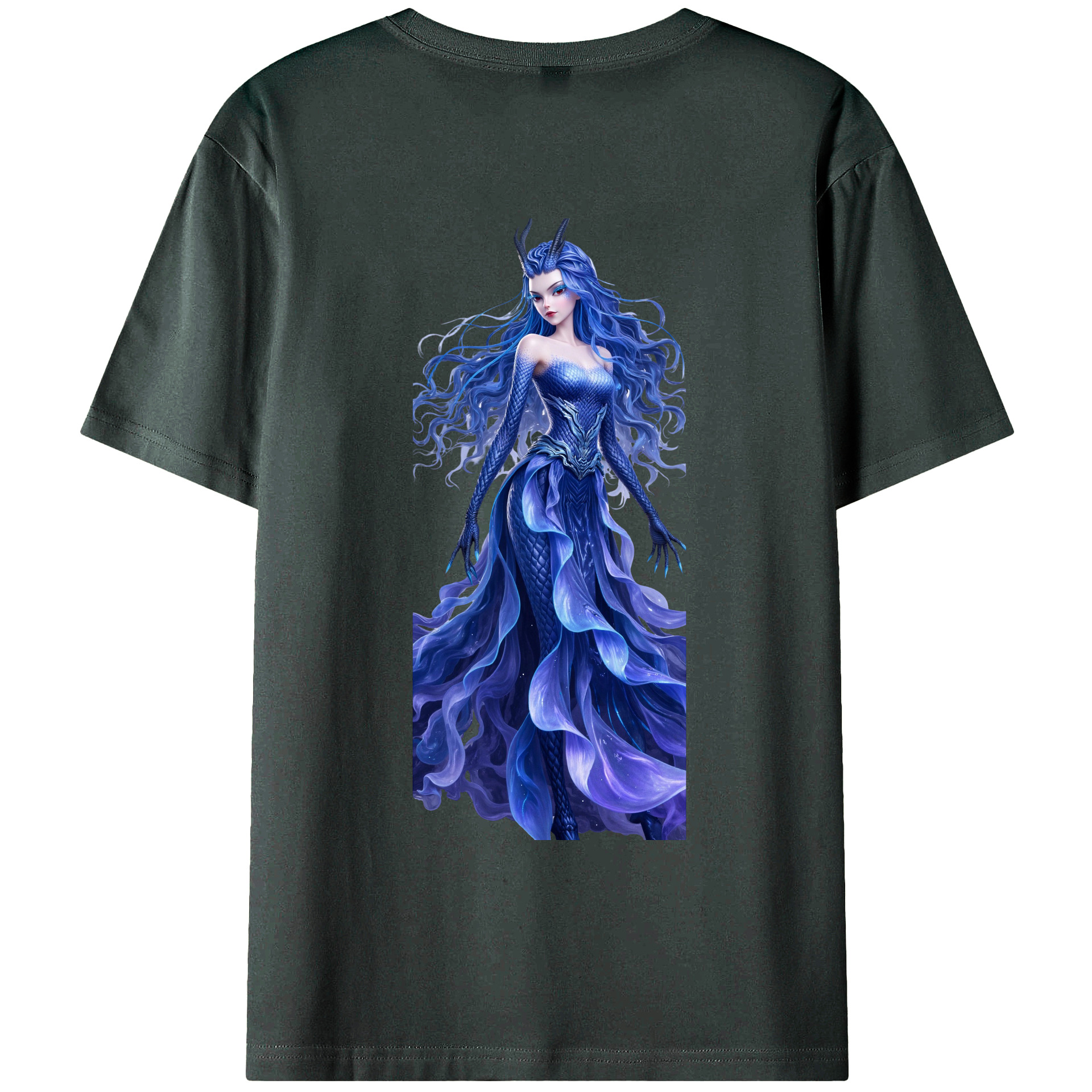 （画像用） Ne Zha 2 ナタ 魔童の大暴れ 綿100％ メンズ半袖Tシャツ（バックプリント） 通気性